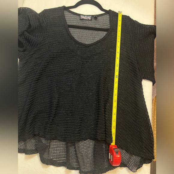 Tattoo Me Black Mesh Grunge Top Woman’s  Size 2X Made in USA - Picture 5 of 14
